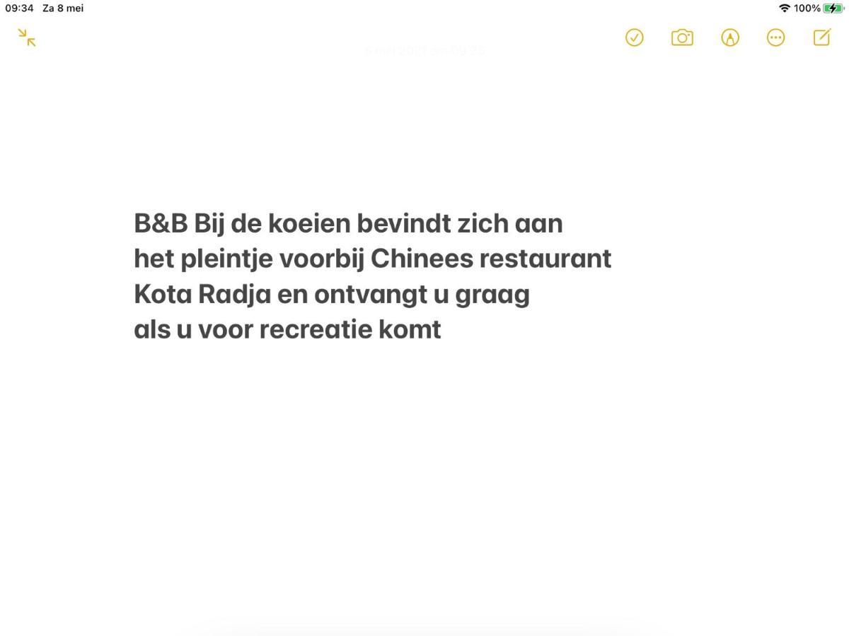 B&B Bij De Koeien Тюбберген Экстерьер фото